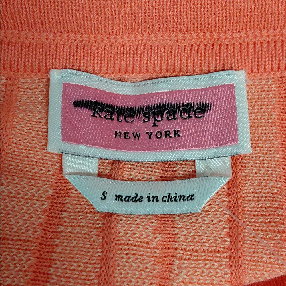 Kate Spade Women Skirt Size Small Peach Plaid Cottagecore Coquette Pleated Midi - Picture 5 of 7